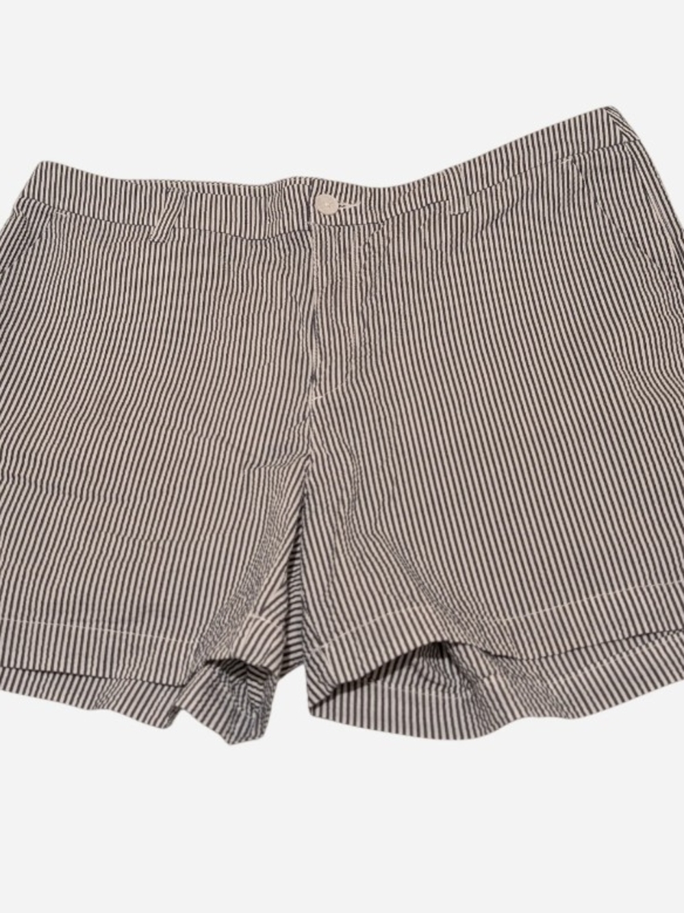 Pre-owned a new day Navy & White Striped Bermuda Shorts